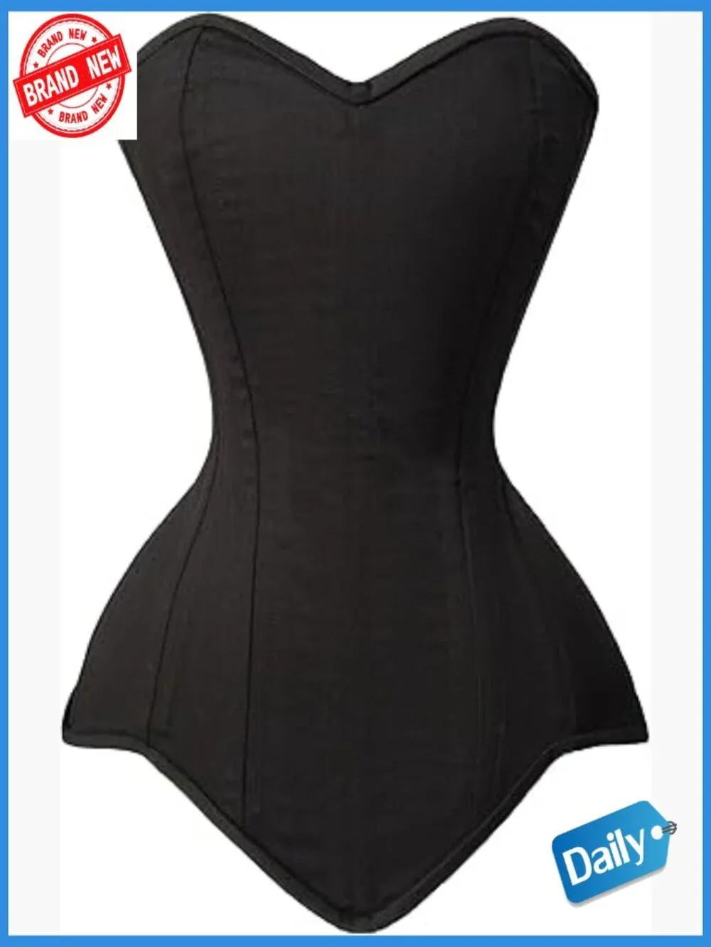 Heavy Duty Overbust Waist Training Corset, 26 Steel Bones, Hourglass Shaper